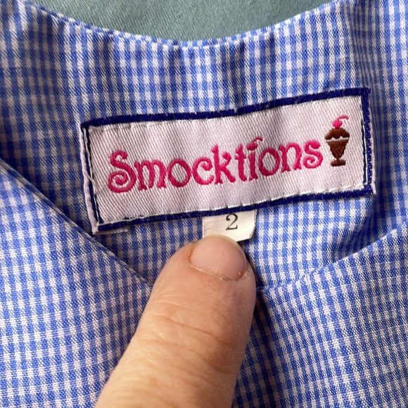 Smocktions Boys romper size 2T motorcycle ATV jeep smocked blue gingham Kids - Picture 3 of 7